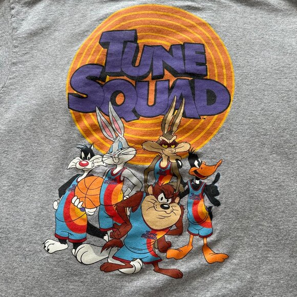 Space Jam Men's Gray Official Tune Squad Graphic T-Shirt SZ XL Short Sleeve - Picture 3 of 8